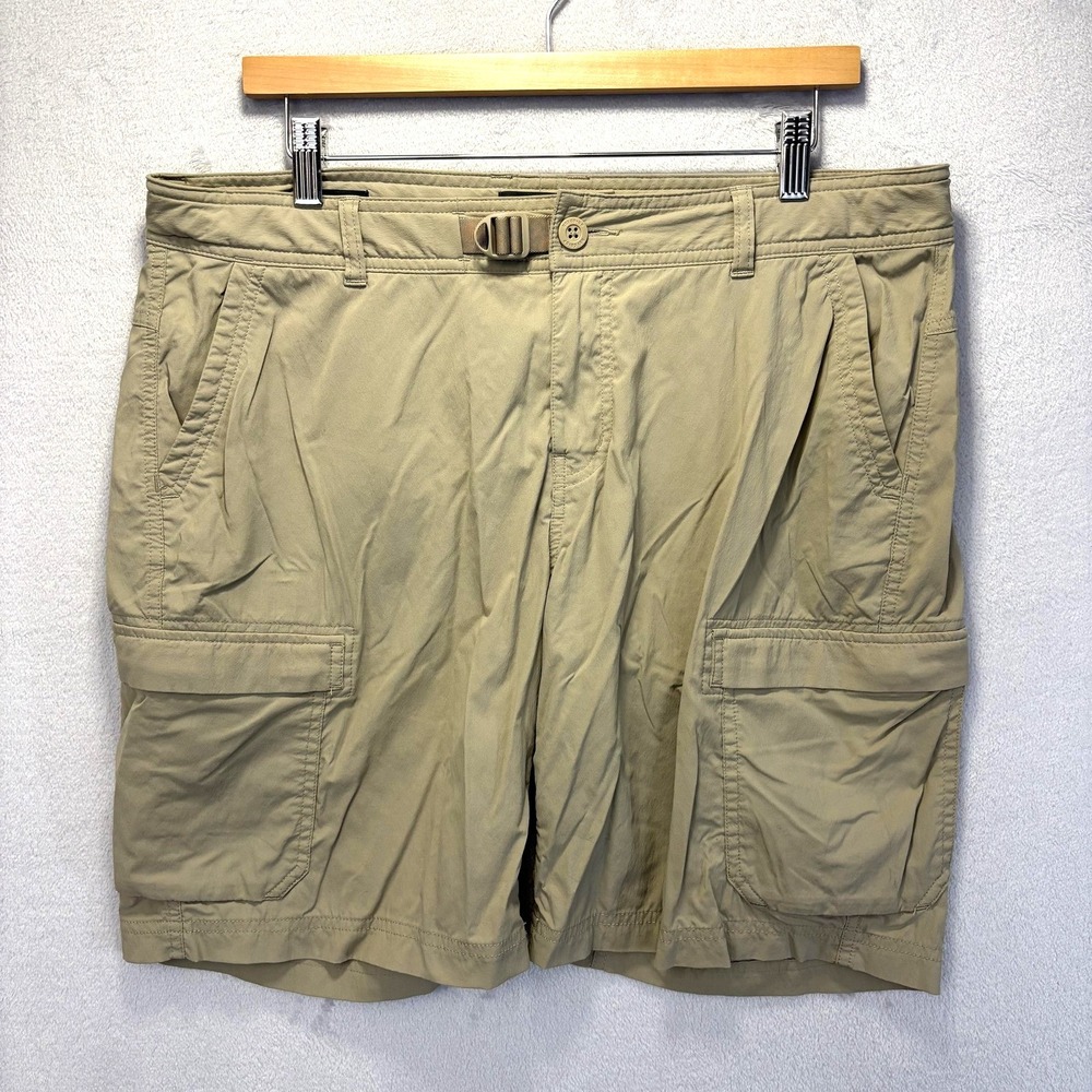 REI Co-op Cargo Shorts Womens 14 Beige Relaxed Adjustable‎ Waist Hiking Outdoor